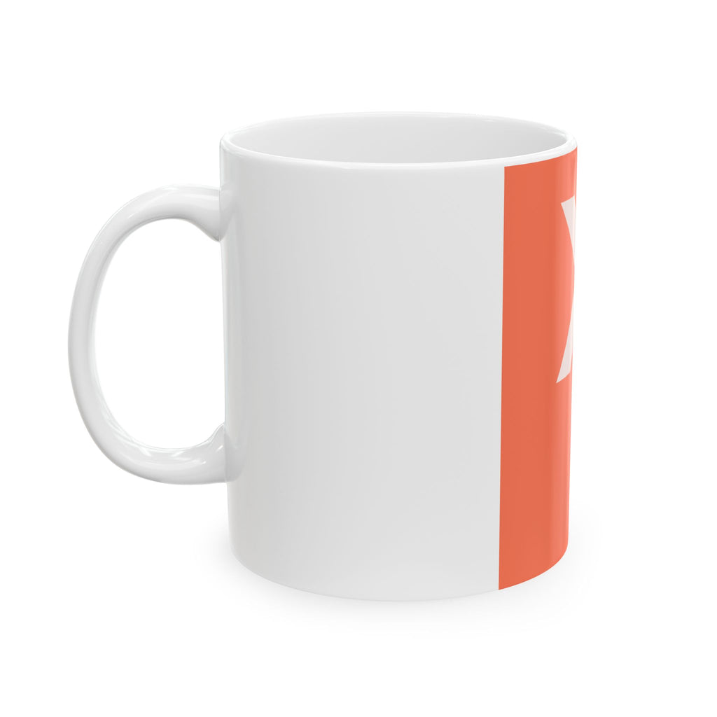 Orange X Symbol Ceramic Mug