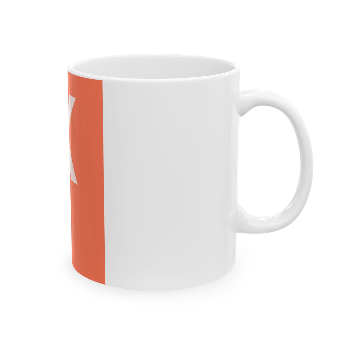 Orange X Symbol Ceramic Mug